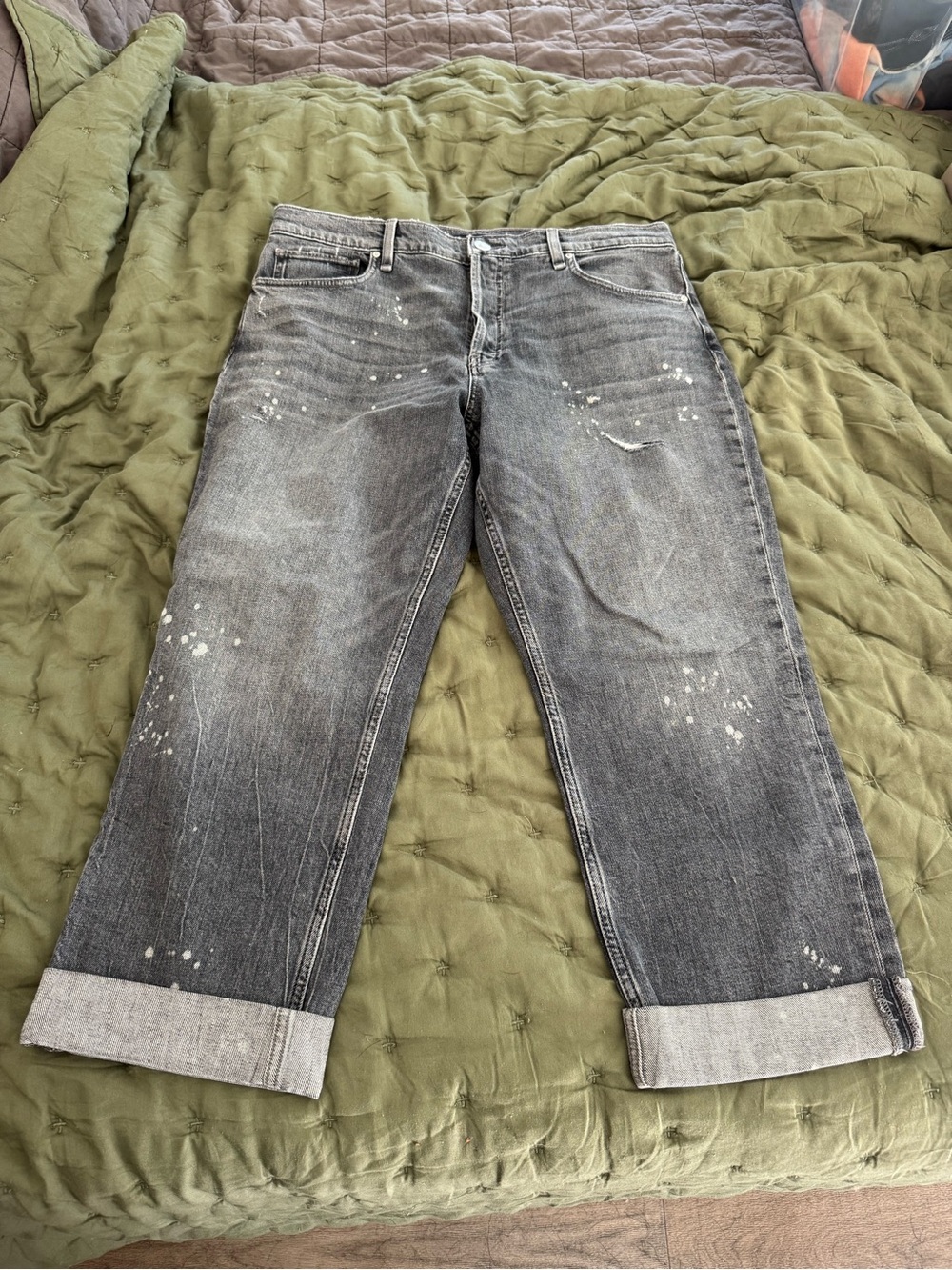 Hudson Grey Distressed Jeans